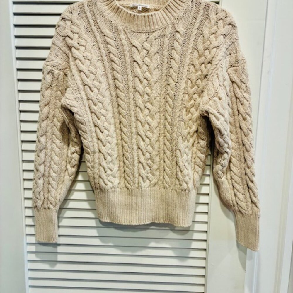 Reformation Cream Cable Knit Sweater